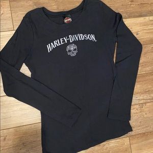 HD ladies, blk, long sleeved shirt, Medium